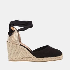 Castaner Carina 80 Canvas & Jute Espadrille Wedges in Size 39 EU 8 US